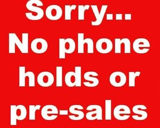 No phone holds presales