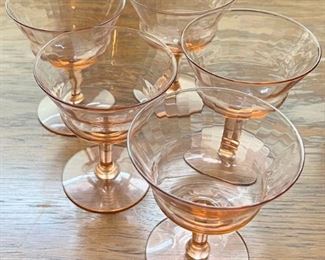 Pink depression glass