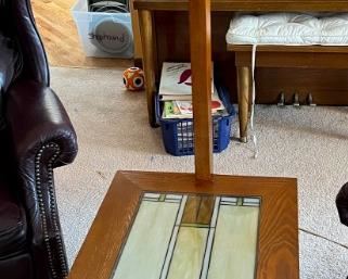Mission style stained glass Lamp Table