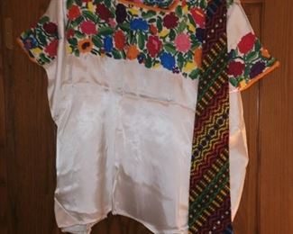 Colorful Guatemalan top and tie