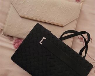 Vintage purses. Black one is made in Spain