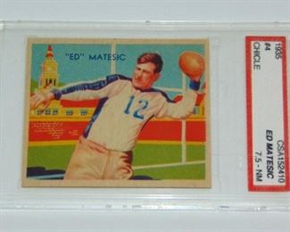 1935 CHICLE FOOTBALL STARS CARD No. 4 - "ED" MATESIC - PHILADELPHIA EAGLES - NFL FOOTBALL SPORTS TRADING CARD
