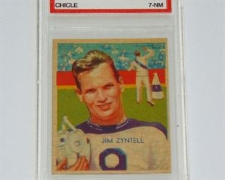 1935 CHICLE FOOTBALL STARS CARD No. 8 - JIM ZYNTELL - PHILADELPHIA EAGLES -  NFL FOOTBALL SPORTS TRADING CARD
