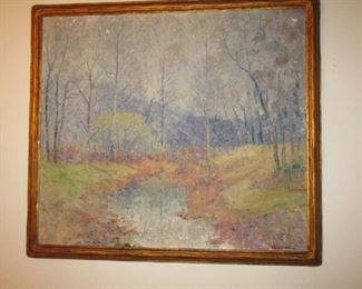 Witty painting of stream