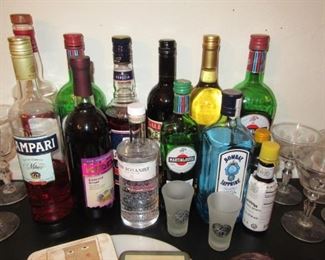 Witty group of bottles