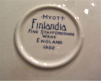 Witty finlandia mark for blue and white china