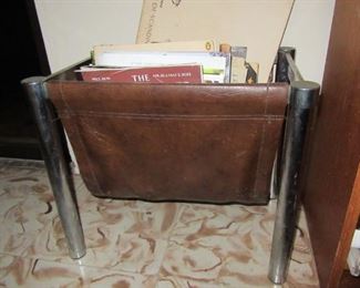 Witty leather mag rack mid cnetury