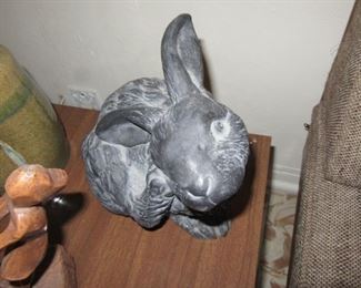 Witty carved bunny