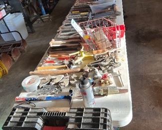 Hammers of all kinds and folding work table