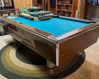 Vintage Pool table - was originally coin operated
