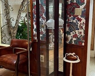 Beautiful Curio Cabinet & smoking stand