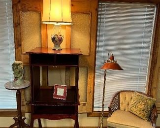 Cane back Barrel chair