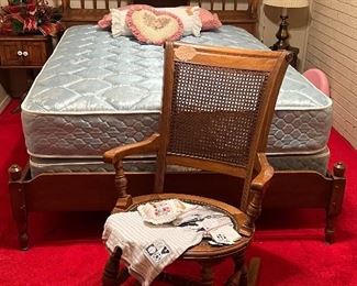 Link Taylor full bed and Cane rocking chair