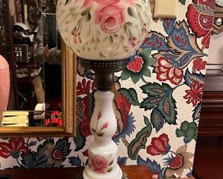 Hand painted Parlor Lamp