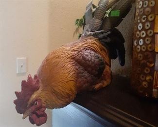 Rooster on Ledge Figurine