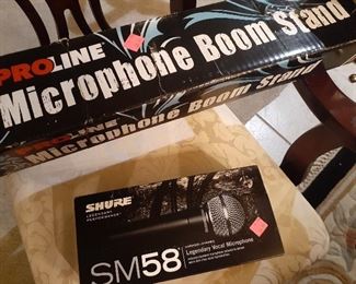 Shure Microphone and Stand