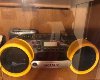 Vintage 1980s Sony Boom Box Yellow