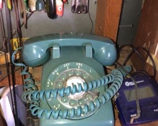 Vintage Rotary Phone in Mediterranean Blue!!! Can't wait to clean her up!!!