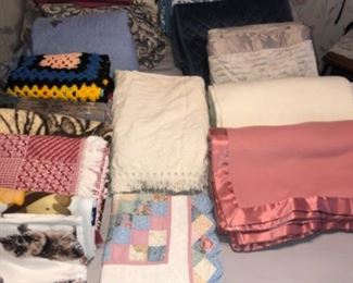 Blankets, comforters, afghans and throws