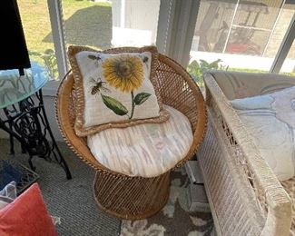 Wicker patio chair