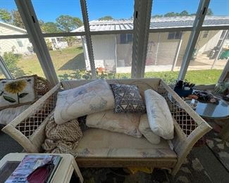 Love seat and sofa, wicker