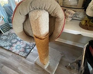 Cat scratch post and bed