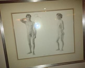 Very rare print of Maxfield Parrish nude sketches