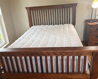 002 Mission Style Bed with Drawers Underneath Full Size