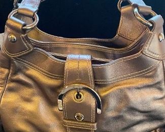104 Bronze Leather Hobo Coach Purse