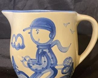 119 MA Hadley Skier Pitcher