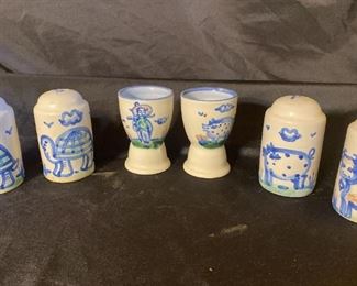 133 M A Hadley Turtle Salt And Pepper Shakers Egg Holders And More
