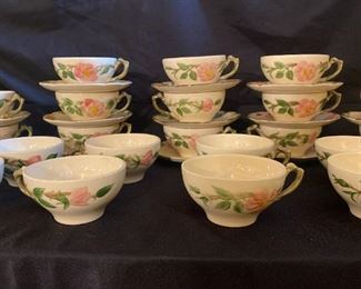 150a Franciscan Desert Rose Teacups And Saucers