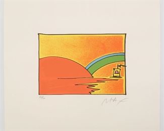 Peter Max Pop Art Serigraph Print Little Boat II H/C Hors de Commerce