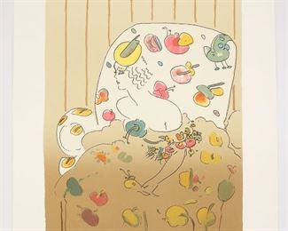 Peter Max Pop Art Serigraph Print Lady in Flowers 1978 AP/60 Artist Proof on Arches