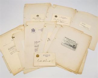 Collection Early 20c Autographs incl Franklin Roosevelt, Boy Scout Executive James E West