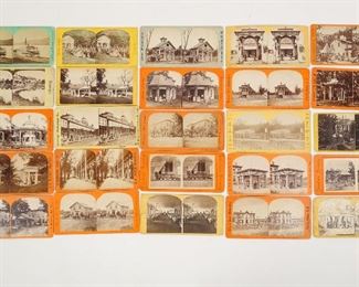 Antique Lot 25 Saratoga Springs NY Real Photo Stereoviews Natural Springs incl Seneca Ray Stoddard