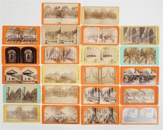 Antique Lot 22 Saratoga Springs NY Real Photo Stereoviews incl Racetrack, Grand Union Hotel