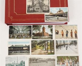 Large Album of Saratoga Springs NY Early Postcards incl RPPC