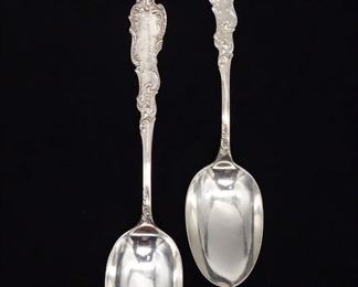 Antique Pair Sterling Silver Frank W Smith Place Spoons from Estate of Frederick Remington