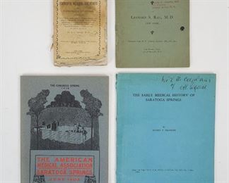 Antique Lot 4 Saratoga Springs, New York Analysis and Medicinal Uses of Natural Springs Booklets
