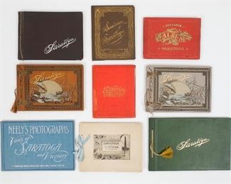 Lot 9 Antique 19c Historic Saratoga Springs, New York Photo Souvenir Albums incl Grant's Cottage