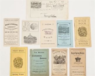 Antique Lot Saratoga Springs NY Spring Water Souvenir Pamphlets incl Congress, Empire, Excelsior