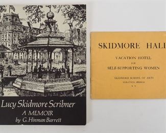 Lot 2 Skidmore College History Saratoga Springs, NY incl Founder Lucy Skidmore Scribner Memoir 