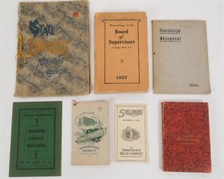 Lot 7 Saratoga Springs Local Business Annual Reports, Price Lists, Regulations, County Business