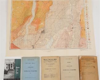 Lot 6 Saratoga Springs Geological Reports of the Springs, Spa State Park, Advertisements, Map