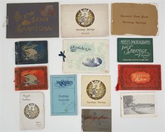 Lot 13 Antique 19c and Early 20c Historic Saratoga Springs, New York Photo Souvenir Albums 