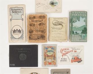 Antique Lot Saratoga Springs NY Tourist Souvenirs Pamphlets, Booklets incl Guide to Springs