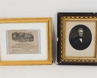 Lot 2 Engravings Reuben Hyde Walworth and Pavilion Grand Hotel Saratoga Springs, New York