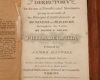 1822 United States Directory w Early Descriptions of Mineral Springs in Saratoga, NY