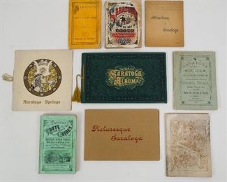Antique Lot 9 Guides and Scenic View Souvenir Books of Saratoga Springs, New York